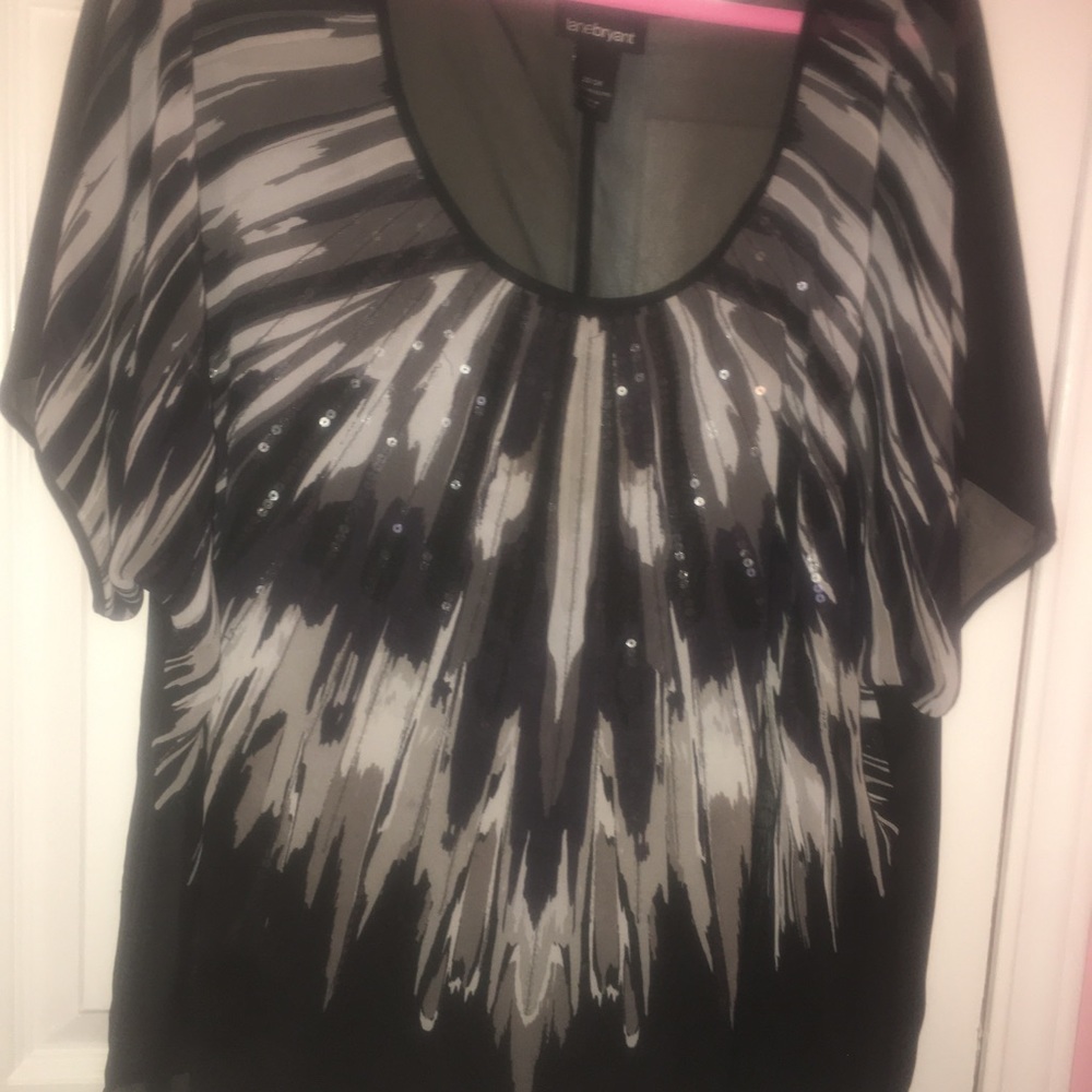Lane Bryant Short-sleeve Sheer Blouse